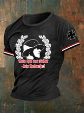 Mein Opa War Soldat Kein Verbrecher Bedrucktes Kurzarm-T-Shirt für Männer zartstils